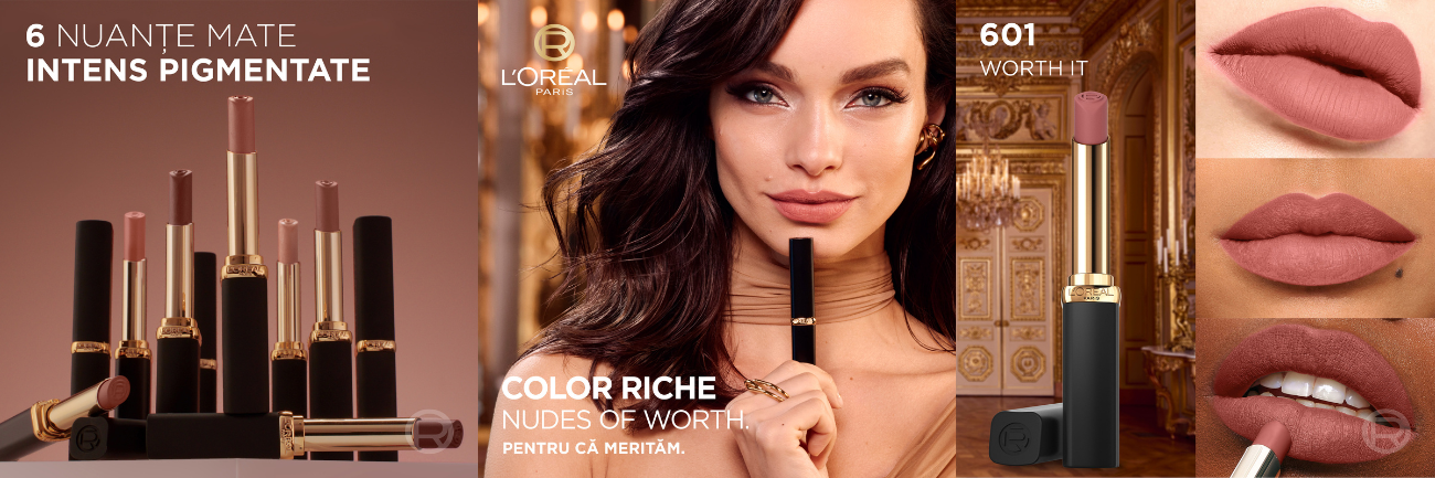 Ruj mat Color Riche Nudes of Worth Loreal Paris